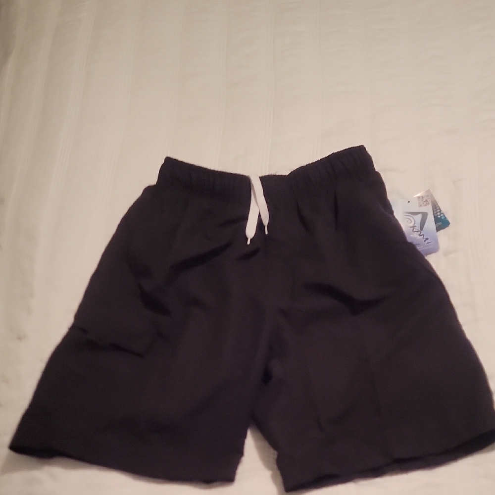 Kanu Surf Black Board Shorts Elastic Waist Swimwear